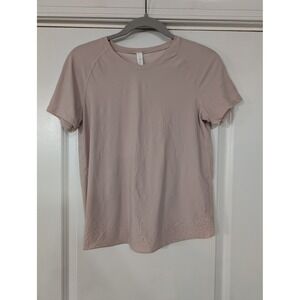 Lululemon‎ Quick Pace Short Sleeve Shirt  Race Women's 4 crossover pink running